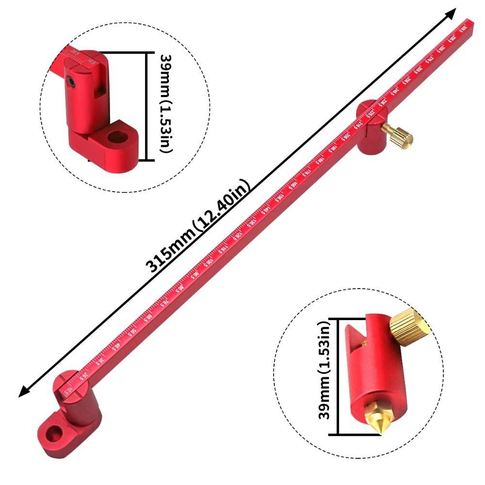 360 Degrees Fixed-Point Circle Line Marking Gauge Adjustable Woodworking Scriber DIY Supplies