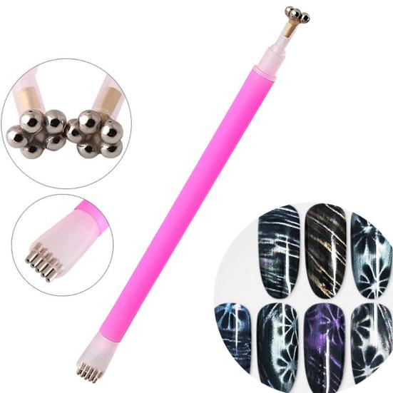 Nail Art Кошачий глаз Цветочная полоса Магнитная ручка DIY 3D Польский УФ-гель Маникюрный инструмент