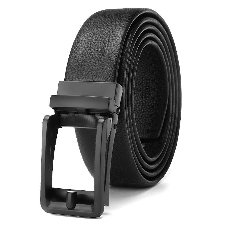 Мужской ремень Ремень из натуральной кожи Ремень с автоматической пряжкой для молодого человека Кожаный ремень Повседневный деловой ремень Мужской