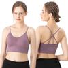 Женский спортивный бюстгальтер с крест-накрест на спине, с подкладкой, топы для тренировок, сетчатые, дышащие, удобные, с эффектом плюс, для йоги, бодибилдинга, танцев, бега