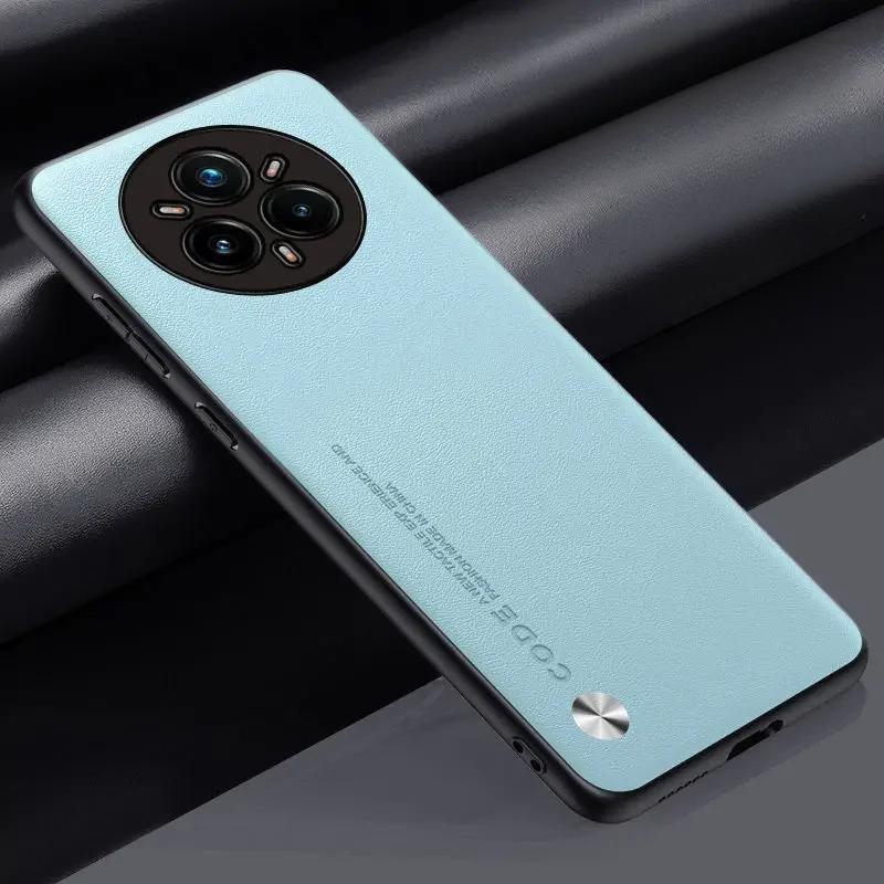 Для Realme 14 Pro Plus чехол простой PU кожаный силиконовый TPU защитный чехол для камеры для Realme 14X 14Pro + 13 Plus ударопрочный жесткий бампер