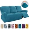 1 /3 Seater Velvet Recliner Chair Covers Armchair Lazy Reclining Chair Covers Stretch All -Inclusive Home Recliner Sofa Cover