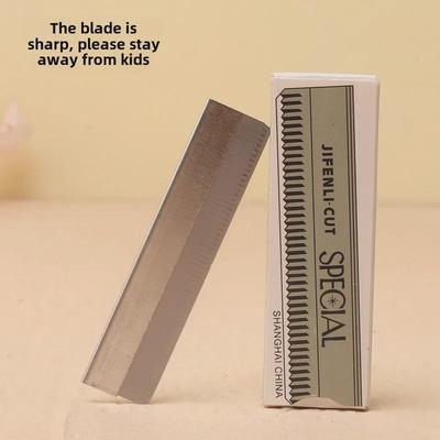 Упаковка из 10 лезвий для подравнивания бровей из нержавеющей стали - рифленые одноразовые лезвия для косметических целей и татуировок