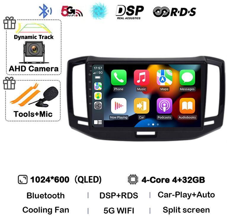 Android 14 Авто CarPlay WiFi+4G Автомагнитола GPS Для Chery E3 2013 2014 2015 2016 2017 Мультимедийный Видеоплеер Камера 360 Головное Устройство
