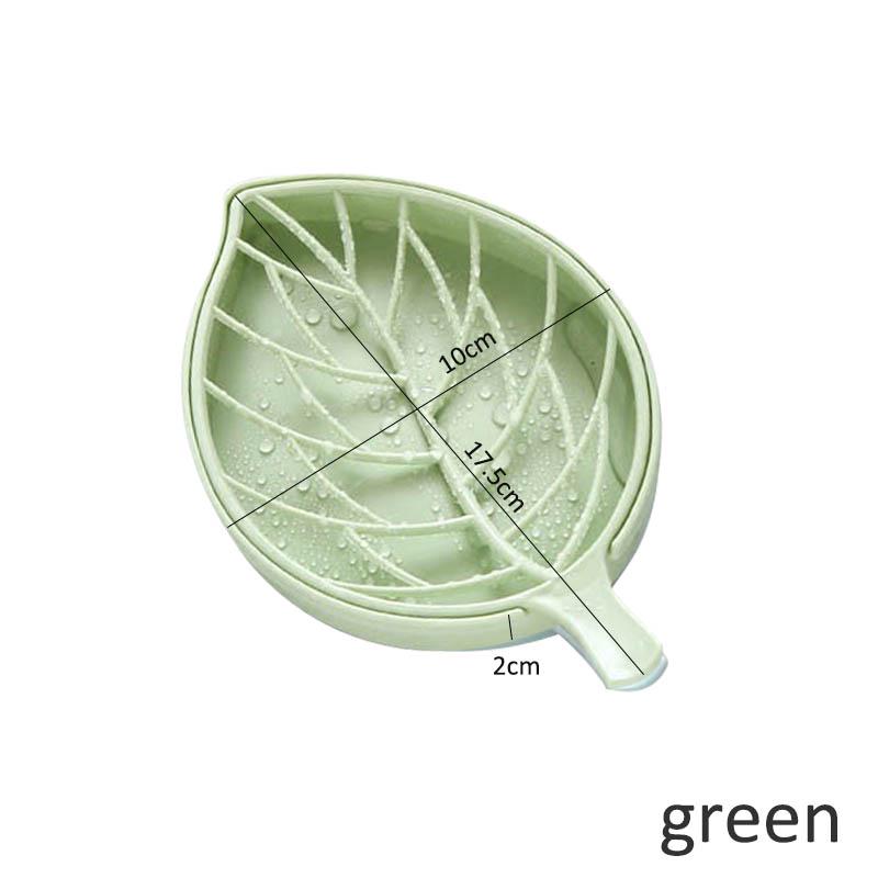 Multi-functional Soap Container Portable Bathroom Accessories Leaf Shape Soap Dish Soap Box 1PC