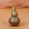 Brass Blessing Lotus Gourd Charms Lucky Key Chain Pendants Pill Box Container