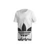 adidas Оригиналы Логотип Трилистник Простой Принт Линиями Свободный Крой Спортивная Футболка Женские Топы Белый ED4771
