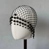Elegant Pearl Tassel Hair Hat Hollow Out Luxury Headcaps Handmade Pearl Hat  Bridal Headpiece