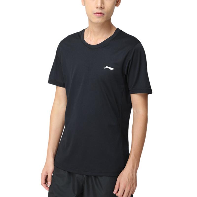 Мужская футболка Li Ning прямого кроя Черная ATSQ365-2
