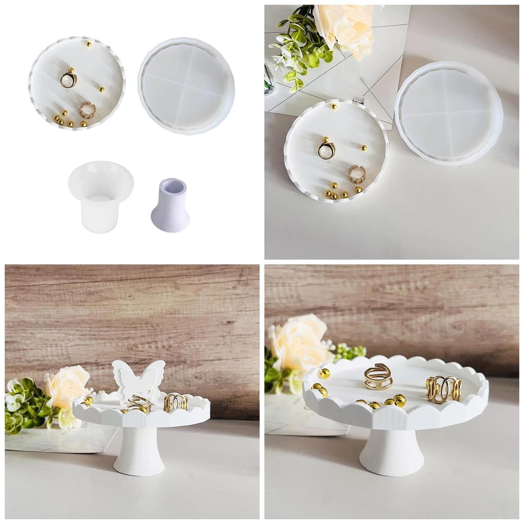 2Pieces High Quality Silicone Molds For Crafting Elegant Round Lace Trays Ideal For Baking Enthusiasts And Homemakers