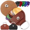 2 Colors Available Foldable Guitar Pick Storage Bag with 3pcs SLL Picks Portable Pick Storage Bag String Instrument Accessories
