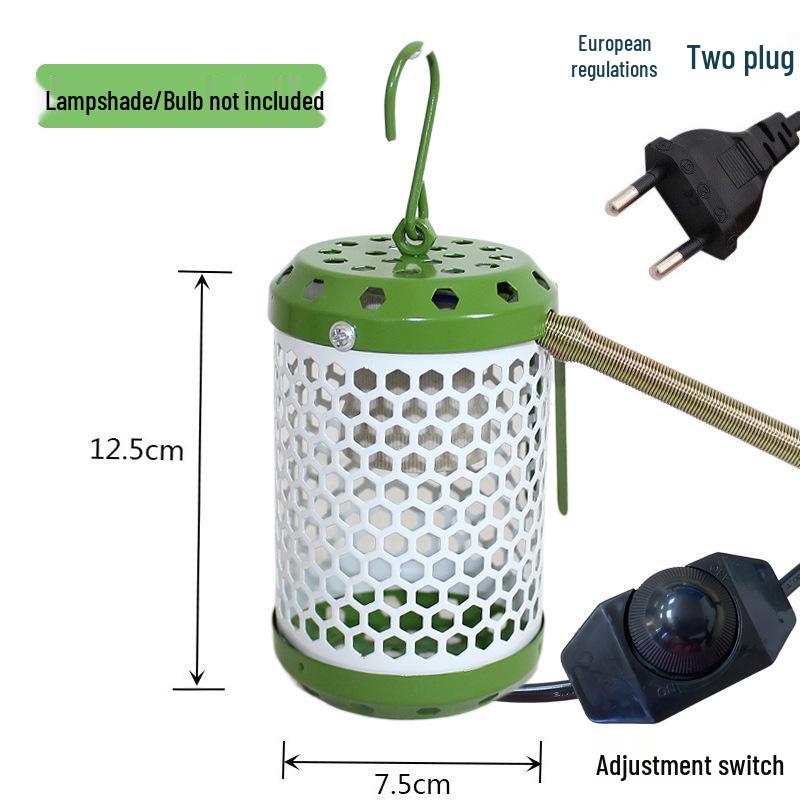 Parrot & Reptile Heat Lamp with Bite-Proof, Anti-Scald Mesh Cover