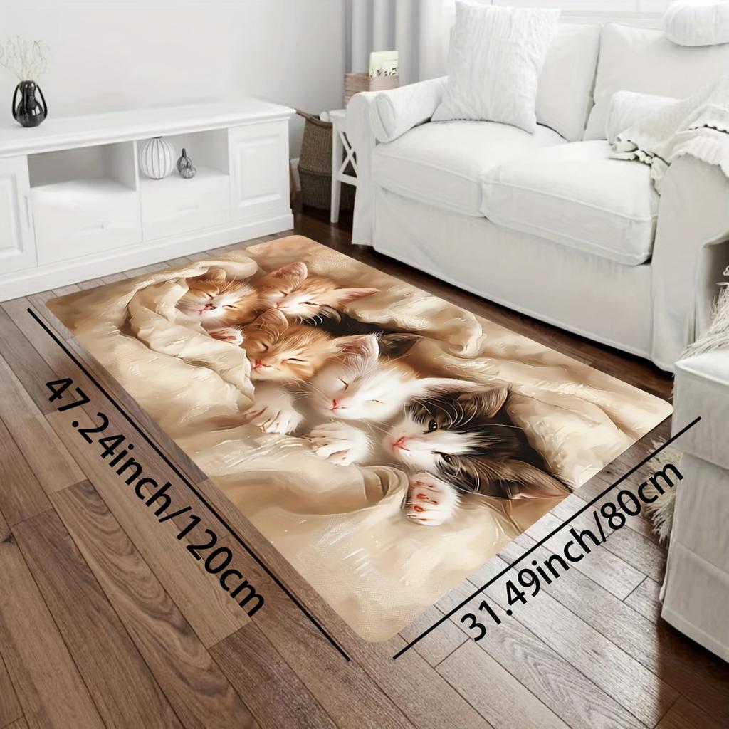 1 шт. анти-усталостный кухонный коврик с милым котом, водонепроницаемый, нескользящий, толстый, мягкий, прочный, удобный, стоячий коврик для кухни