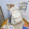 Школьные сумки Однотонный рюкзак Женский Корейская версия Простой Вместительный Школьная сумка Рюкзак для старшеклассника Рюкзак для средней школы