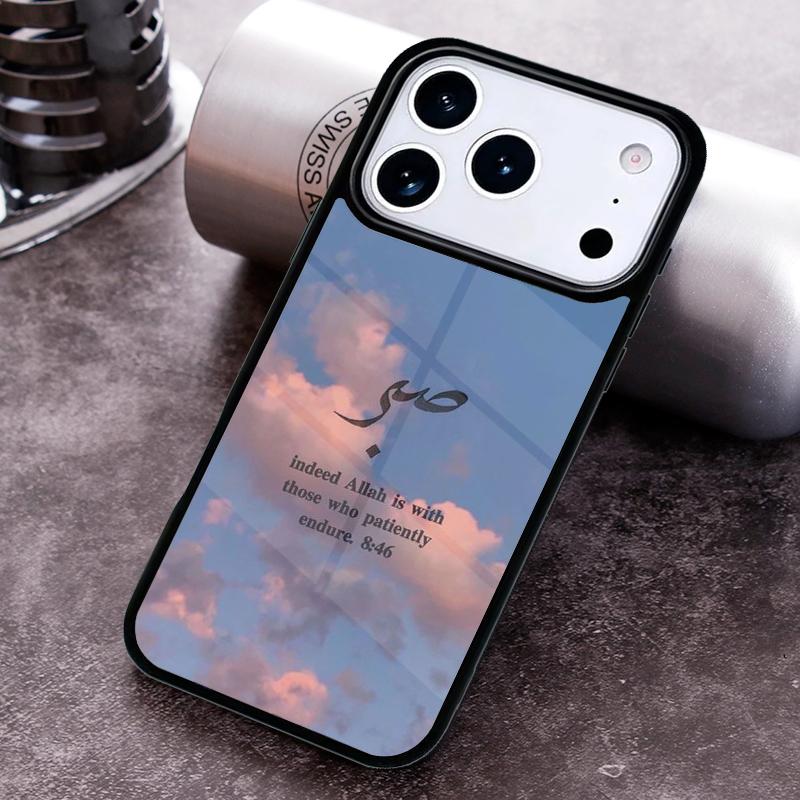 Чехол для телефона с принтом Sabr Patience для iPhone 17,16e,15,14,13,12,11,Mini,Pro,MAX, мягкий силиконовый чехол