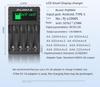 Интеллектуальное зарядное устройство USB с ЖК-дисплеем для NiMH/NiCd аккумуляторов AA/AAA - 4 слота, 1,2 В