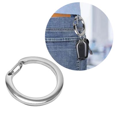 3 шт. Металлический пружинный открывающийся брелок Круглая пружинная застежка Кольцо для ключей Пряжка из нержавеющей стали Круглые кольца Брелок Прочный