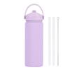 550ml Stainless Steel Insulated Travel Water Bottle With Wide Mouth Carry Strap Sip Lid Outdoor Sports Daily Use