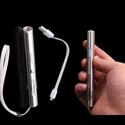 1 шт. Портативный USB перезаряжаемый светодиодный фонарик Водонепроницаемый мини-фонарик Брелок Лампа