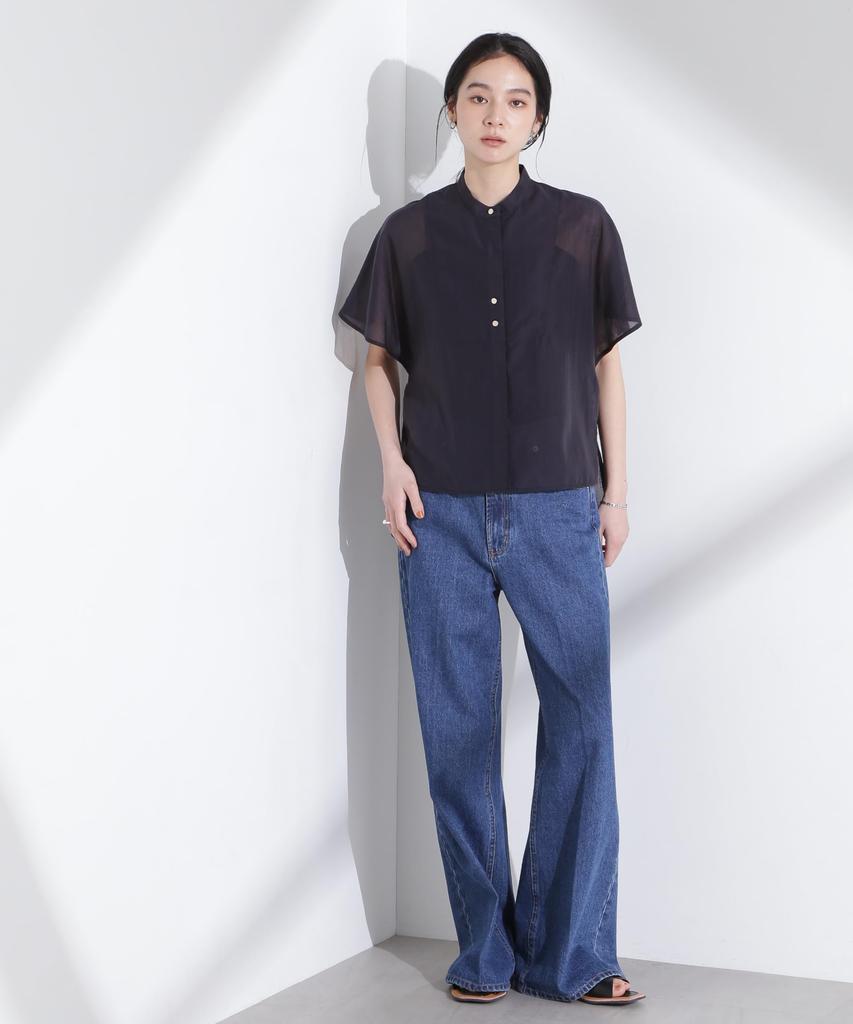 Nano Universe Poncho Design Size F Women's Shirt, 120, Navy, 669-5121311