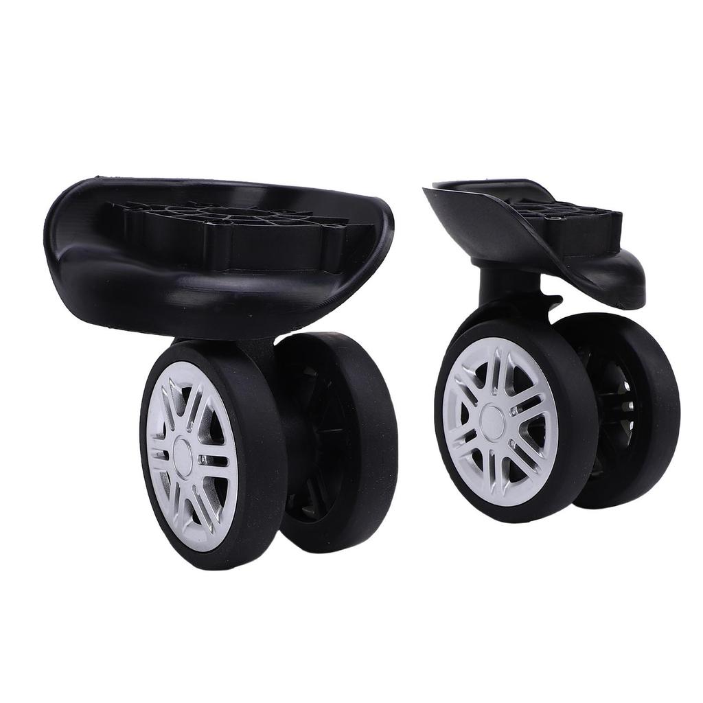 2 шт. Колеса для чемодана, черные, универсальные, вращающиеся, тихие, двухрядные ролики для запасных частей