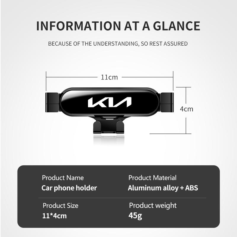 Car Mount Phone Holder Air Vent Dashboard Adjustable GPS Stand For KIA Cerato Soul Venga Forte Spectra Sedona Niro Cadenza