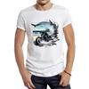 Vintage Dirty Motorcycle Men T Shirt Casual Cool Rider Male Tops Hipster Retro Motocross Printed Tee