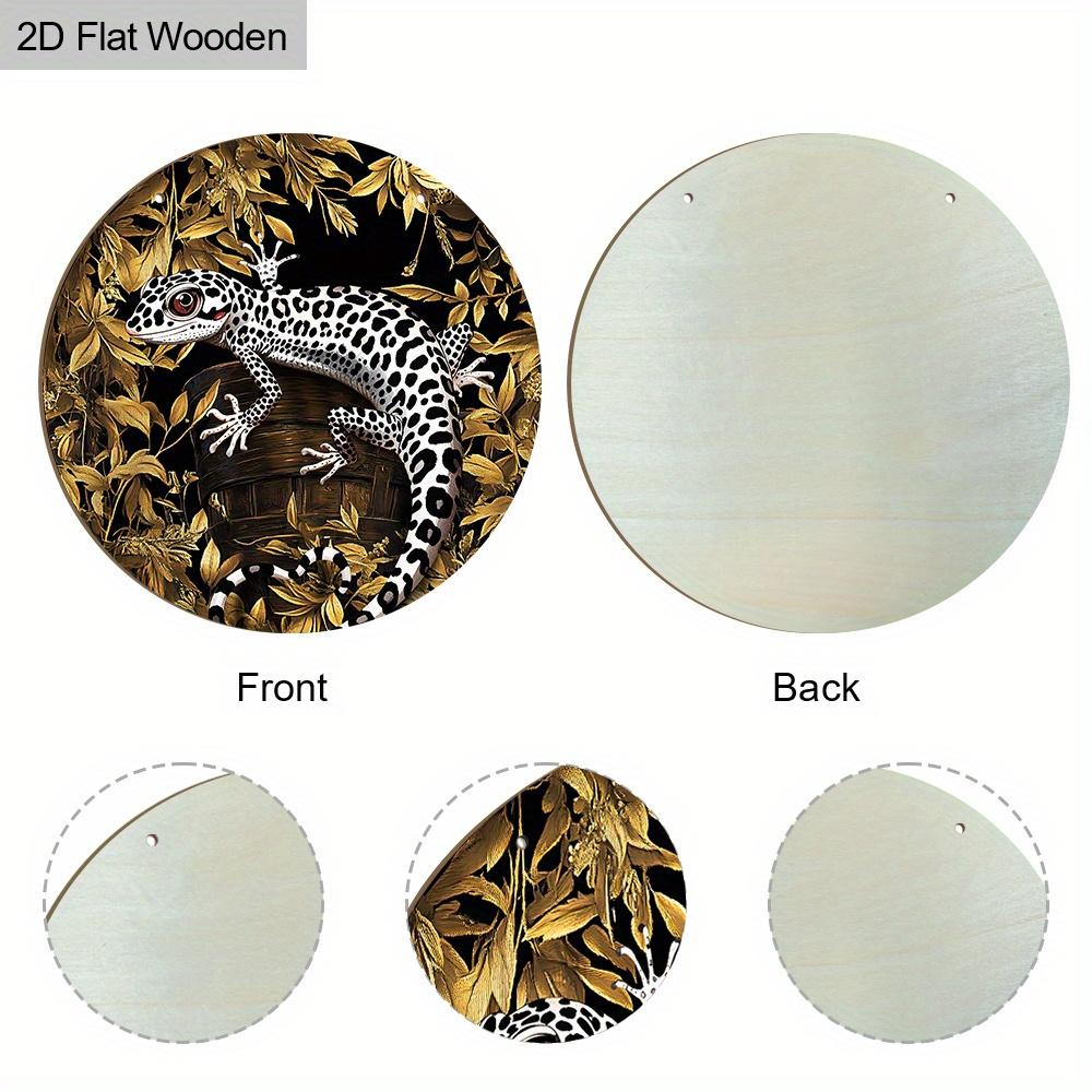 Vintage Gecko Design Wooden Sign for Garden Decor - Unique Decorative Plaque for Home, Tavern, Yard, Porch Decor