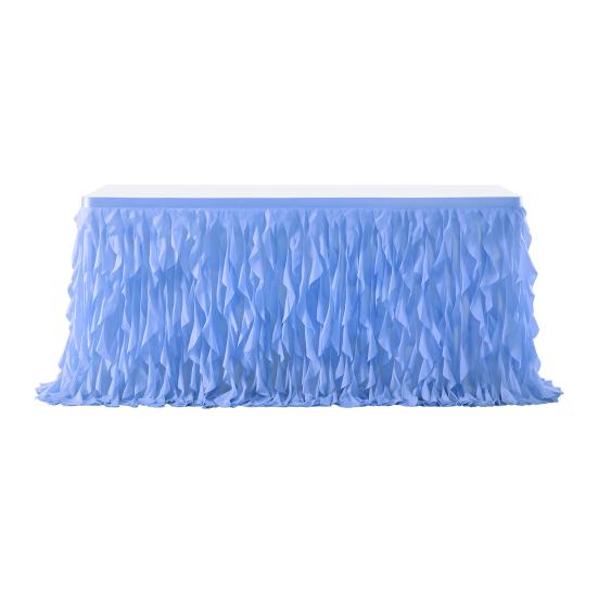 Curly Willow Table Skirt for Rectangle Round Tables 6ft Ruffle Tutu Table Cloth Reusable