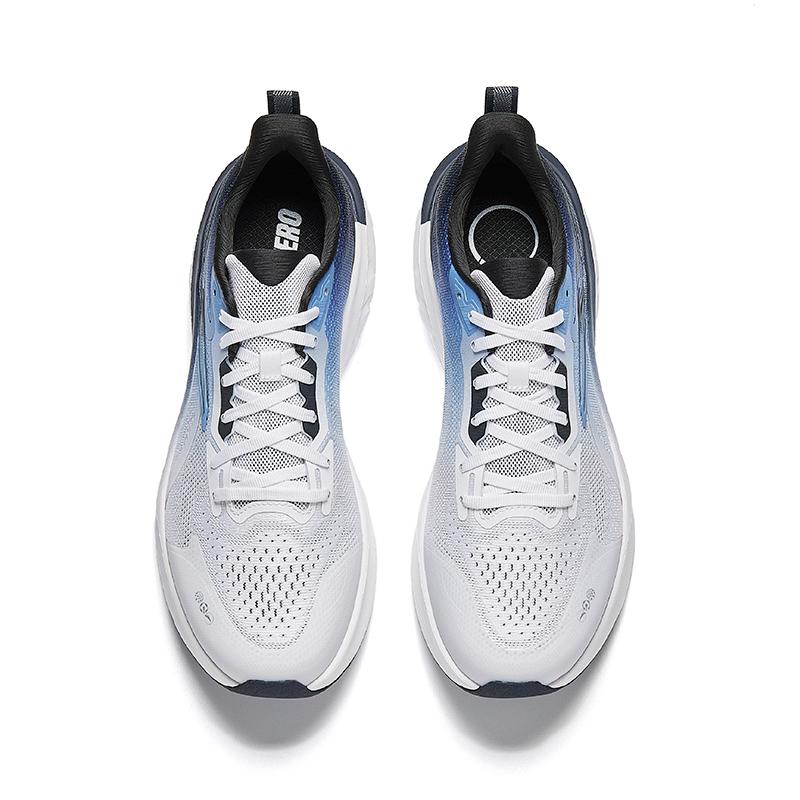 Anta Cloud Feel Simple Versatile Rebound Height Increasing Lightweight Low Top Casual Running Shoes Men Sneaker White Blue 912525537-2