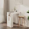 VidaXL Bar Table and Shelf High Gloss White 102x50x103.5cm Chipboard 809464