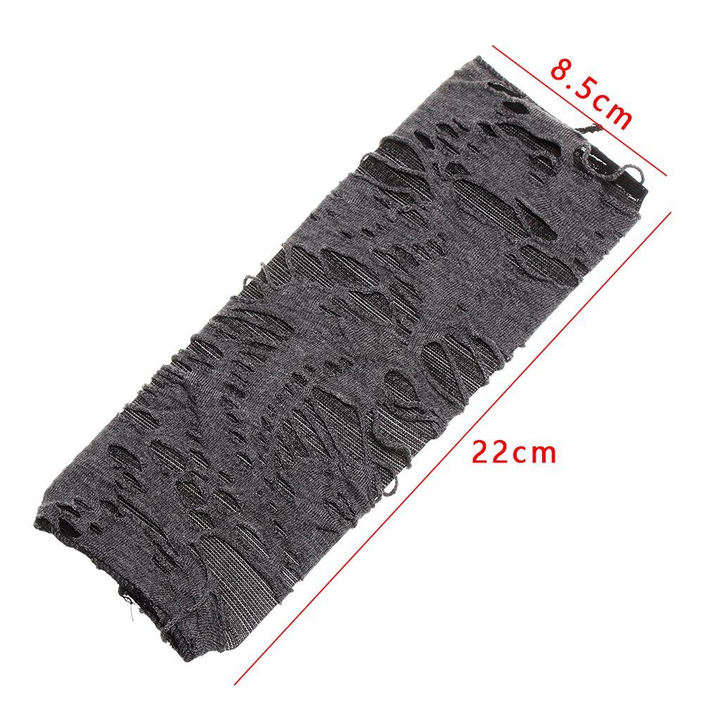 Fashion Cosplay Party Gothic Long Black Arm Warmer Beggar Style Halloween Gloves Punk Mittens Hole