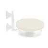 Aquarium Air Refiner High Dissolved Quiet Adjustable Fish Tank Nano Air Stone Disc with Double Suction Cups L White
