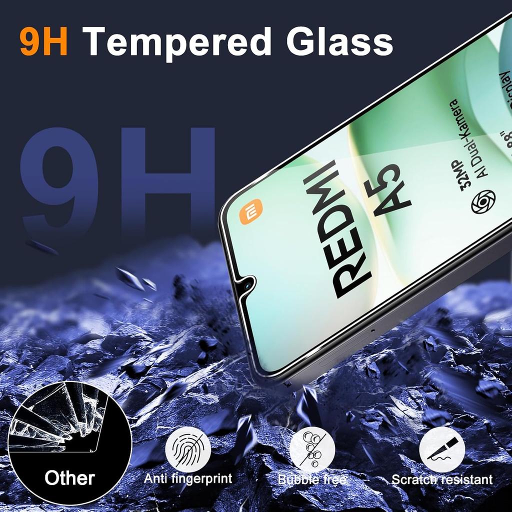 6 ШТ [3+3] Полностью Клееное Закаленное Стекло Закаленное Стекло+ Пленка для Объектива Камеры Для Redmi A5 Защитная Пленка для Экрана Для Xiaomi Redmi A5 HD Защитная Пленка для Объектива Телефона