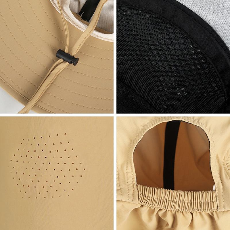 Рыболовная шляпа с маской Съемная солнцезащитная шляпа Кепка для защиты от солнца на открытом воздухе с широкими полями Кемпинг Охота Походная маска Шарф Шляпы Waterpeoof Рыбацкая шляпа