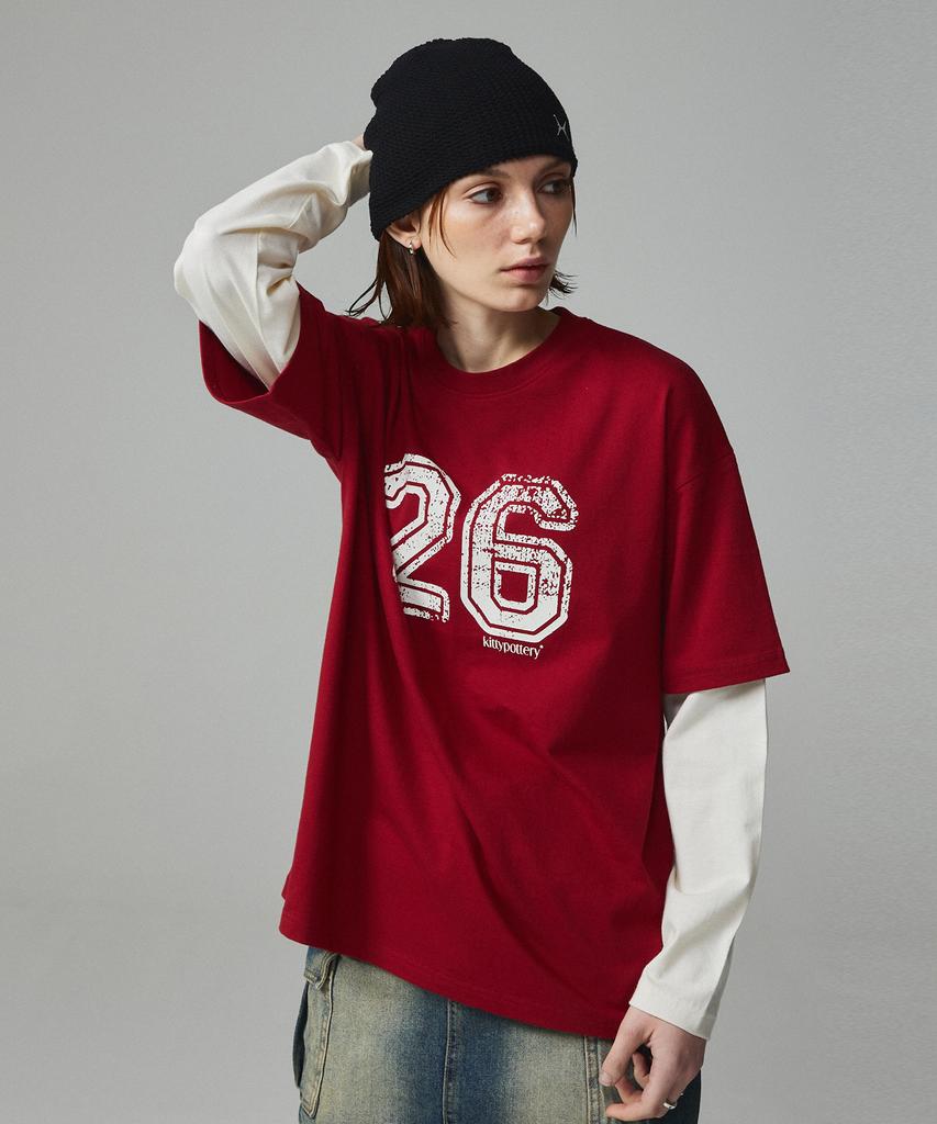KITTY POTTERY 26 Layered T-Shirt Charcoal