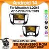 Car Auto For Mitsubishi L200 5 2015 2016 2017 2019 Stereo Android 14 Carplay Radio Video Touch QLED Screen BT WIFI DSP IPS DVD