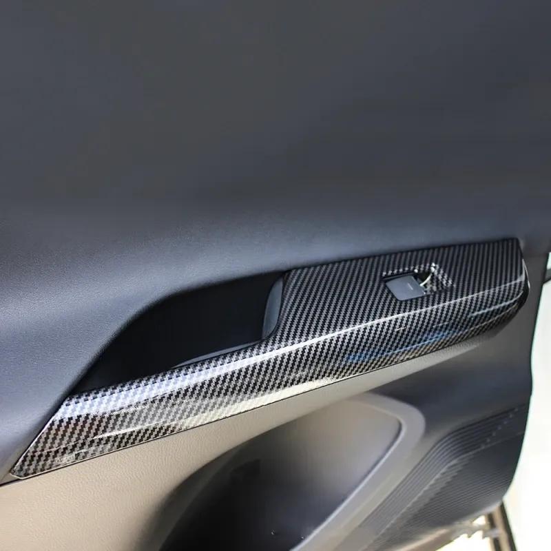 LHD RHD For Toyota Harrier Venza 21 23 2024 ABS wood Car Window Lift Switch Panel Stickers Door Inner Armrest Frame Cover