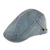 Spring And Summer Washed Denim Forward Hat Japanese Retro Face Small Beret Reverse Wearing Big Head Circumference Painter Hat