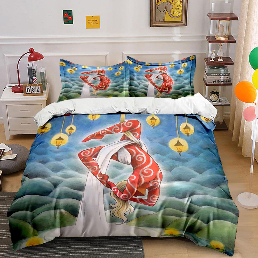 Graceful Aerial Acrobat Design Bedding Duvet Cover Set Duvet Cover Pillowcases (1*Duvet Cover 2*Pillowcases, without duvet insert)