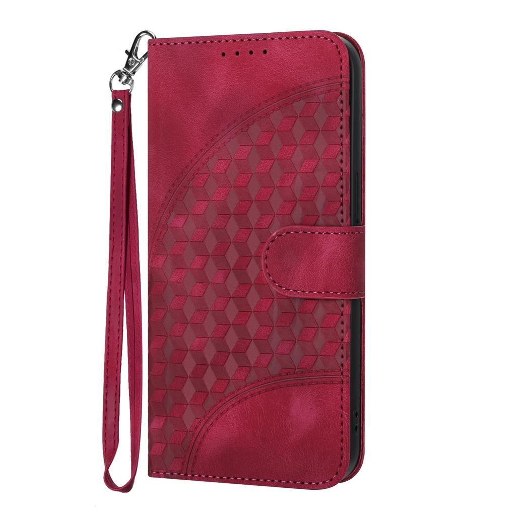 Knurling Three-dimensional Block PU Leather Wallet Card Bag Phone Case for Oppo A36,A53,A72,A54,F19,Reno6 Lite,Realme 9i,Realme 10,Realme C55...