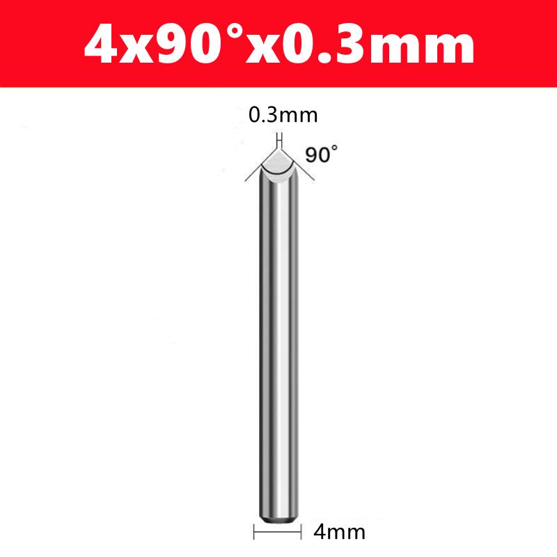 Фреза ЧПУ 3-гранная пирамидальная гравировальная 4мм/6мм хвостовик твердосплавная концевая фреза 20,30,40,45,60,90 градусов фреза ЧПУ