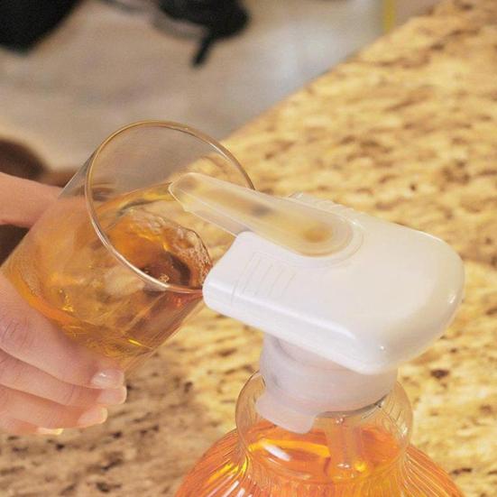 Automatic Beverage Dispenser for Fridge Hands-Free Electric Drink Jug Pump for Milk Juice Water Easy Battery-Operated Liquid Dispenser for Parties