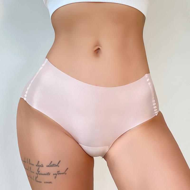 Mid-waist Ultra-thin Women's Underwear Breathable Summer Peach Hip Quick-drying Briefs