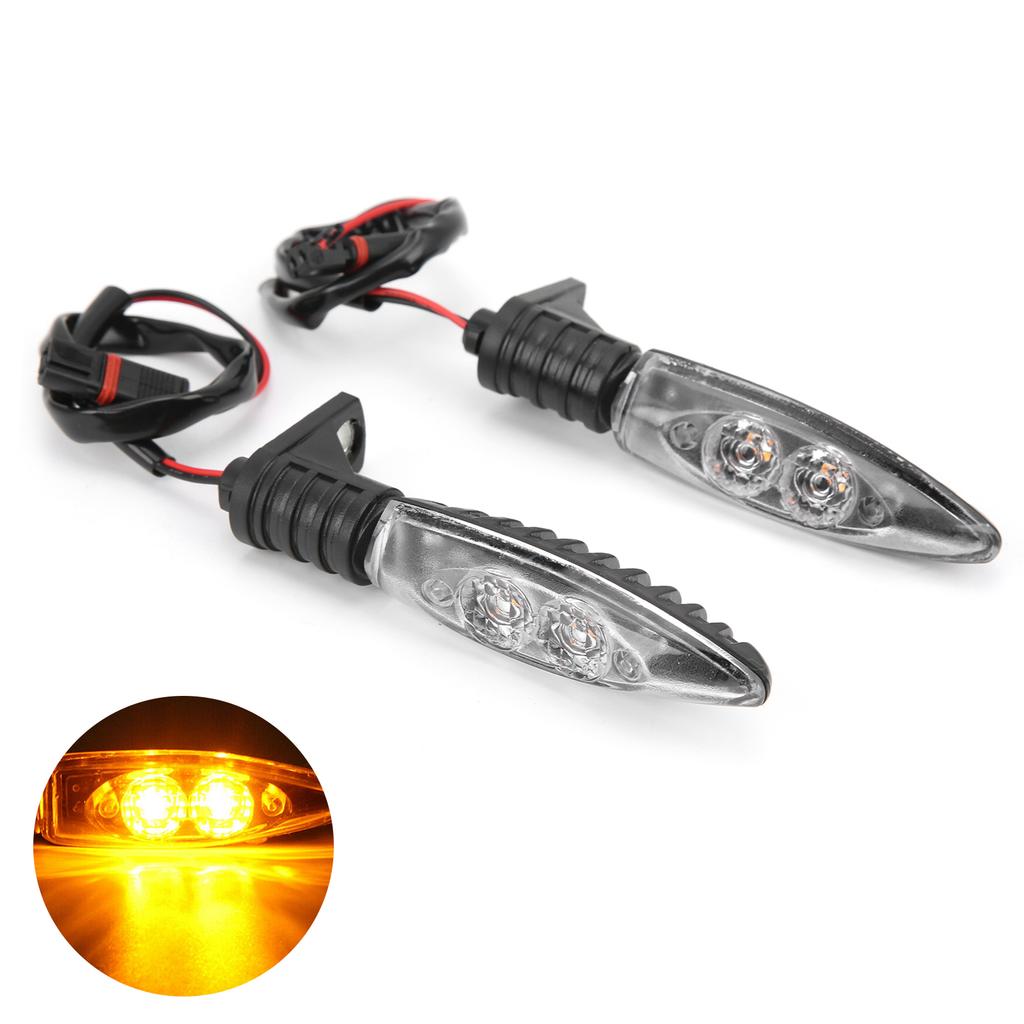 Pair Front Turn Signal Indicator LED Light 12V Replacement for S1000RR R1200GS F800GSClear Lens