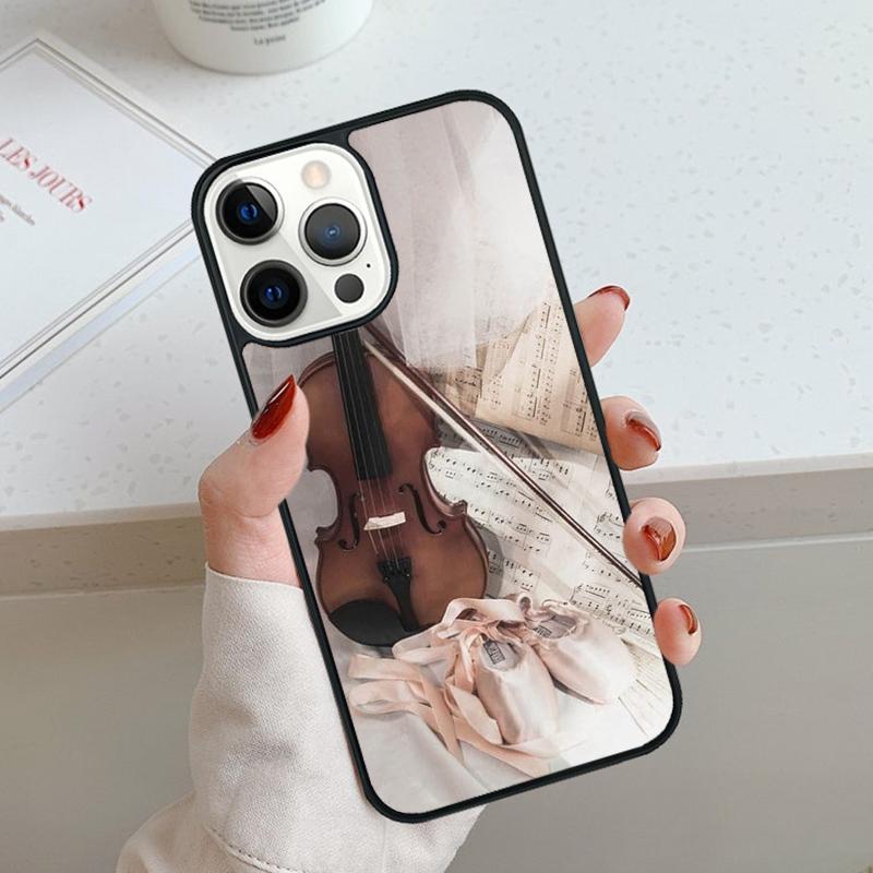 Чехол для телефона 'Скрипка и Музыкальная нота' Для iPhone 17 Air 11 12 13 14 15 16 Pro Max Чехол-бампер Для iPhone 17 Air Max Plus Чехол-оболочка