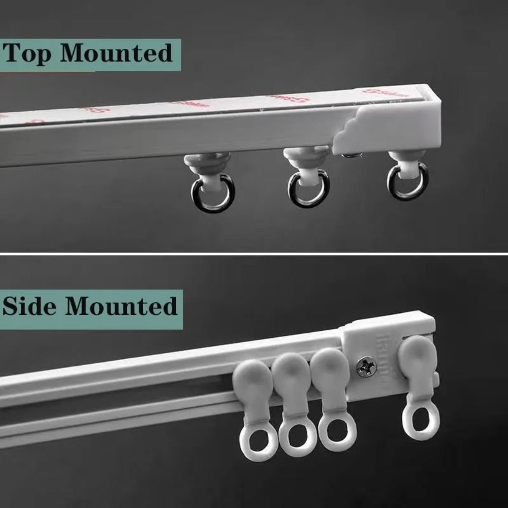 Прочный самоклеящийся карниз для штор без перфорации, скользящий неперфорированный карниз для штор
