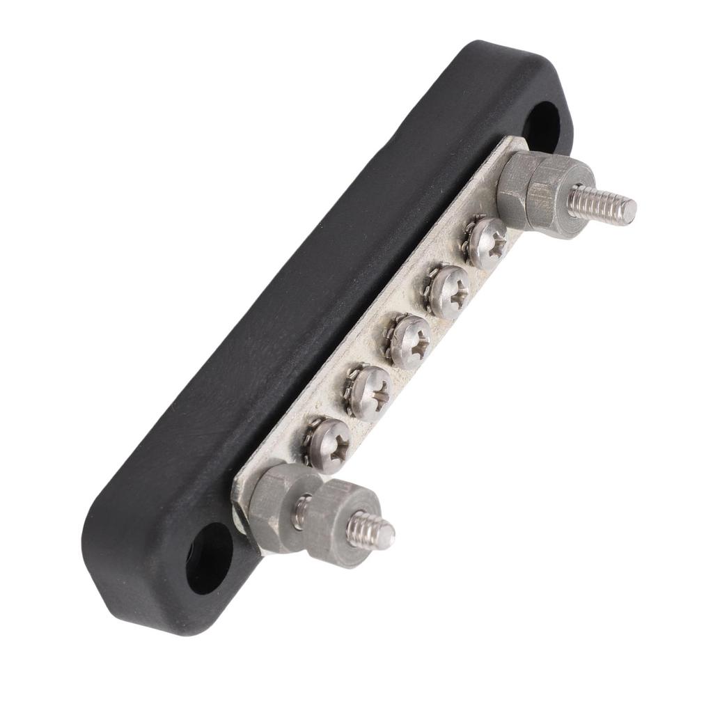 Блок распределения питания Морская шина 5 выводов 12В 24В 100А 2 шпильки 5мм 5 винтов 4мм для автомобиля, лодки, дома на колесах