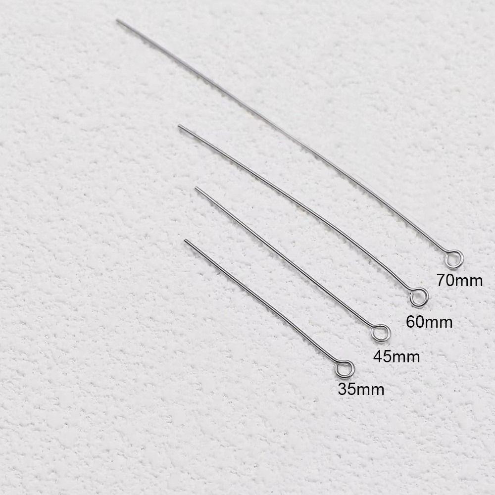 200 шт./набор Полезные Металлические Штифты с Петелькой Мини 35-70 мм Иглы для Бисерной Вышивки DIY Поделки Штифты с Головкой Изготовление Браслетов Украшений