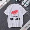 Serial Griller Funny BBQ Graphic TShirt Retro Barbecue Lover Streetwear Tee Grilling for Unisex Women Summer  Short Sleeve Tee